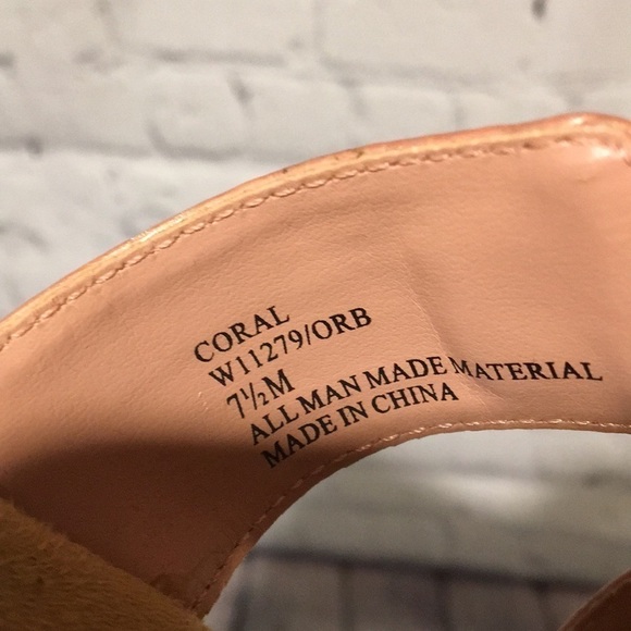 White mountain summer wedges with coral floral and snake print design - Picture 7 of 8